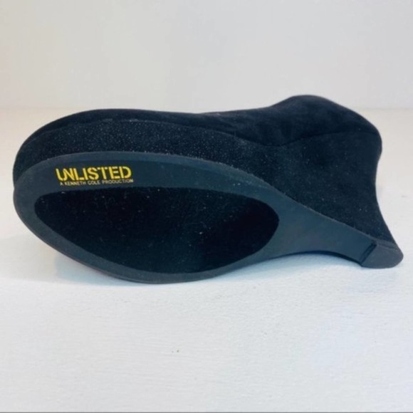 Unlisted Kenneth Cole Black Wedge Sparkle Shoes - Picture 7 of 10